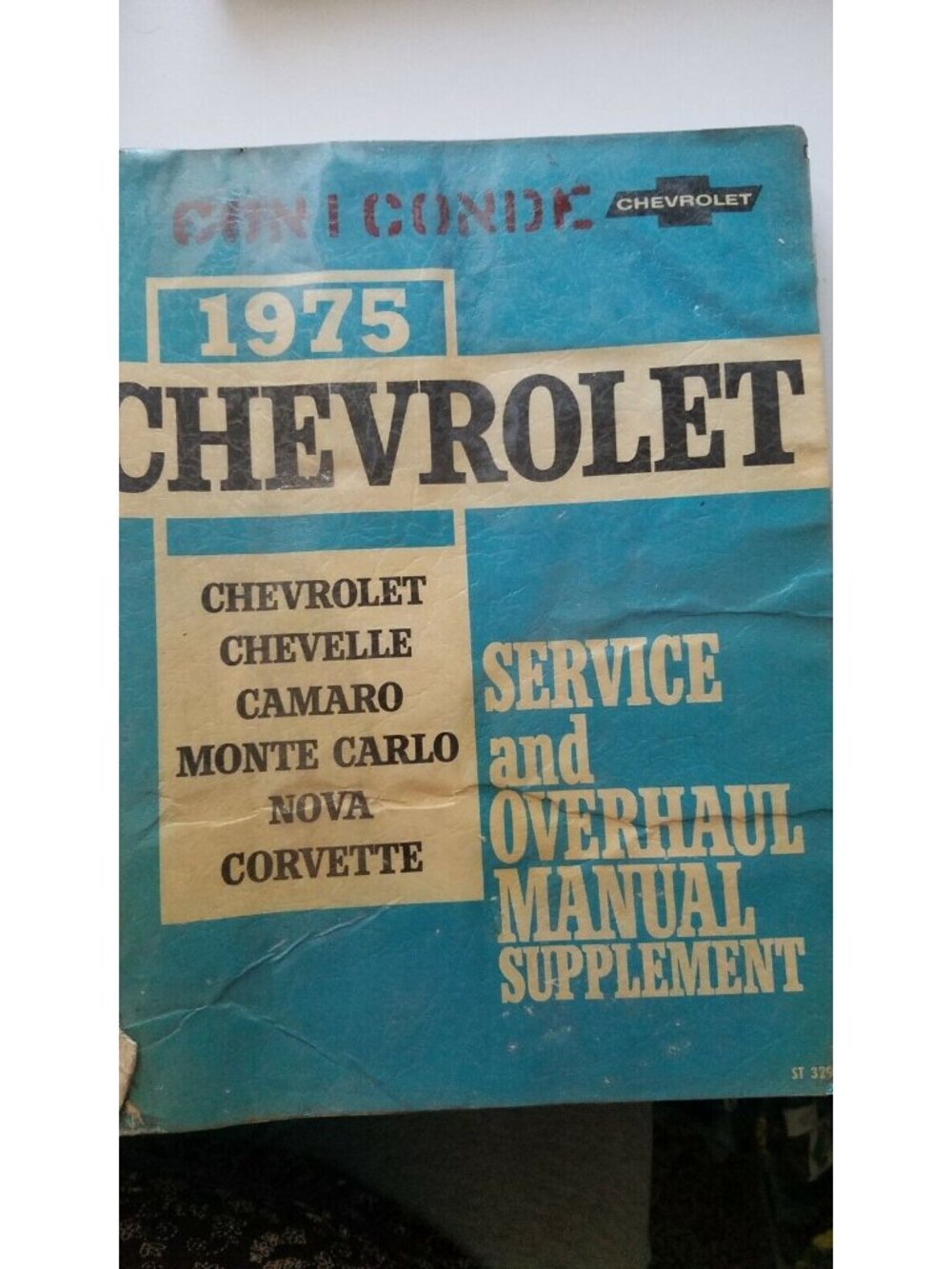 Book 1975 Chevrolet Chevelle Camaro Monte Carlo Nova Corvette Auto Service Guide